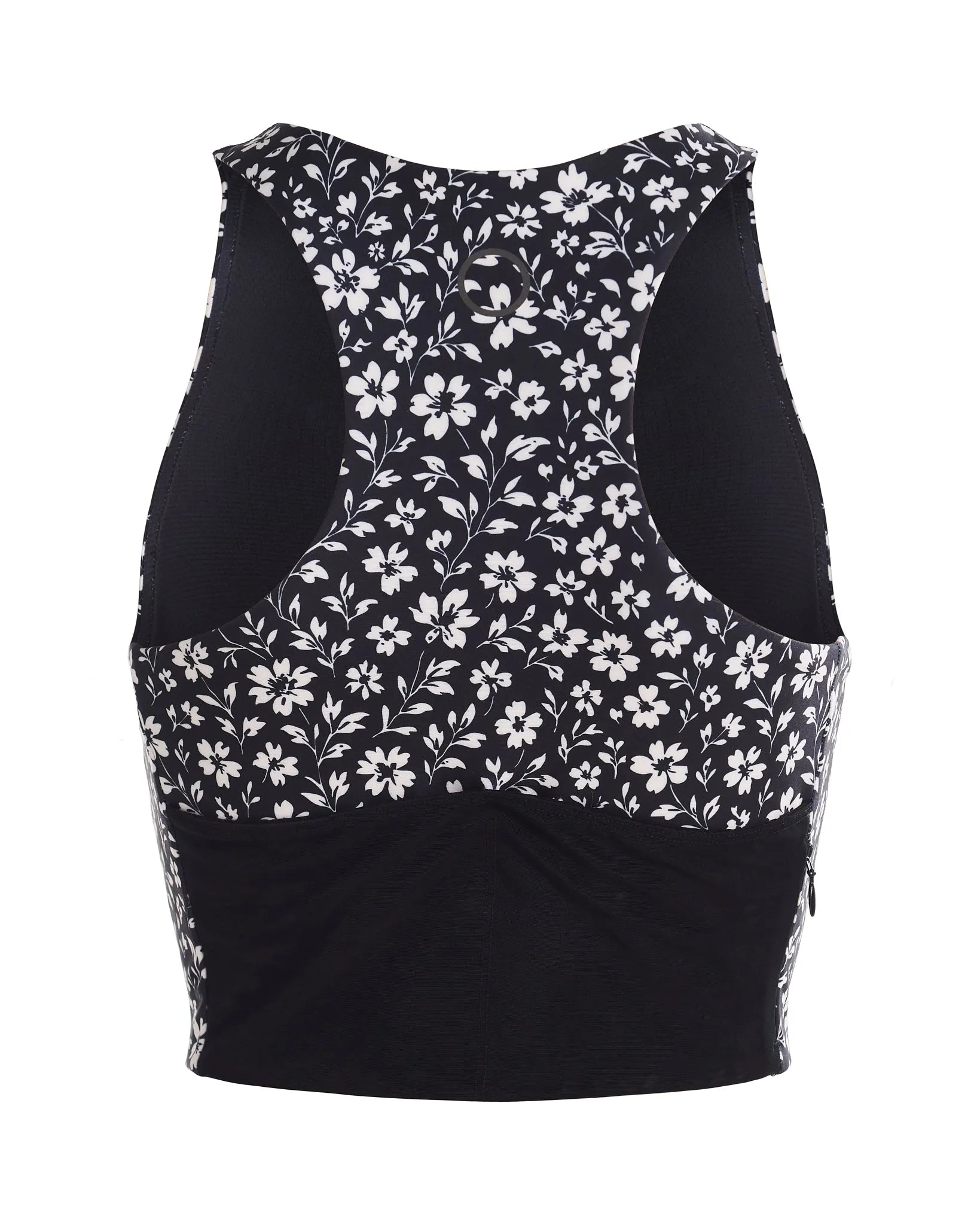 Adventure Crop Top - Black Floral Maze