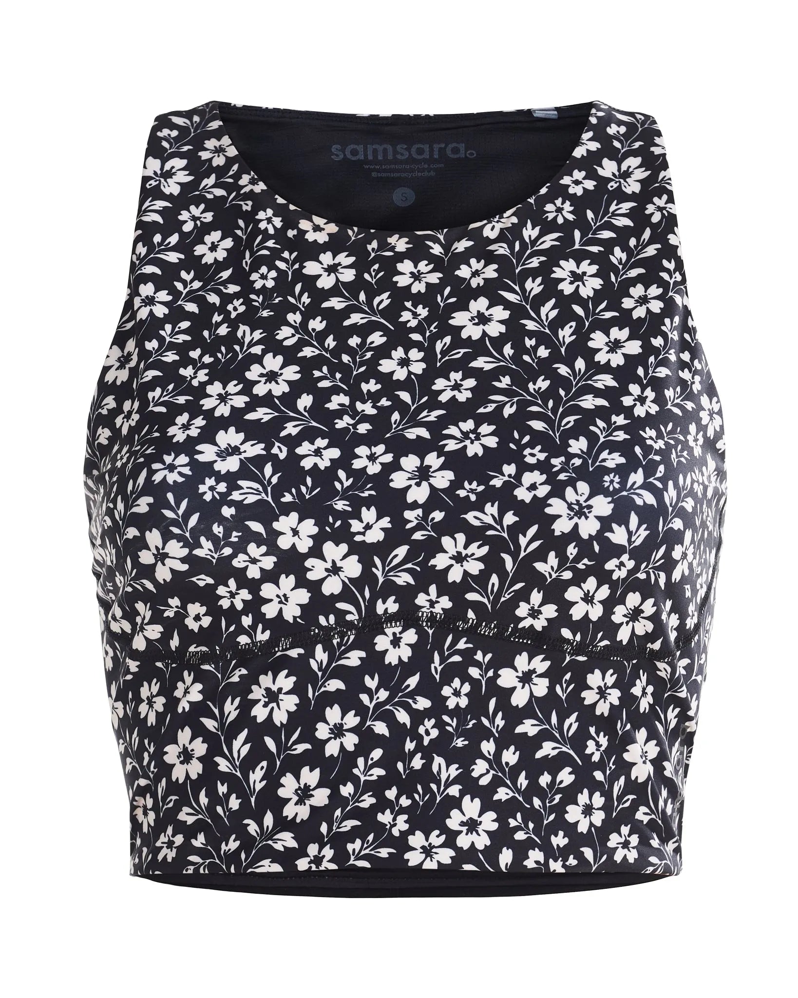 Adventure Crop Top - Black Floral Maze