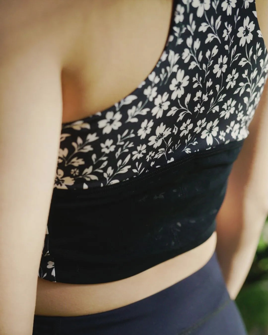 Adventure Crop Top - Black Floral Maze