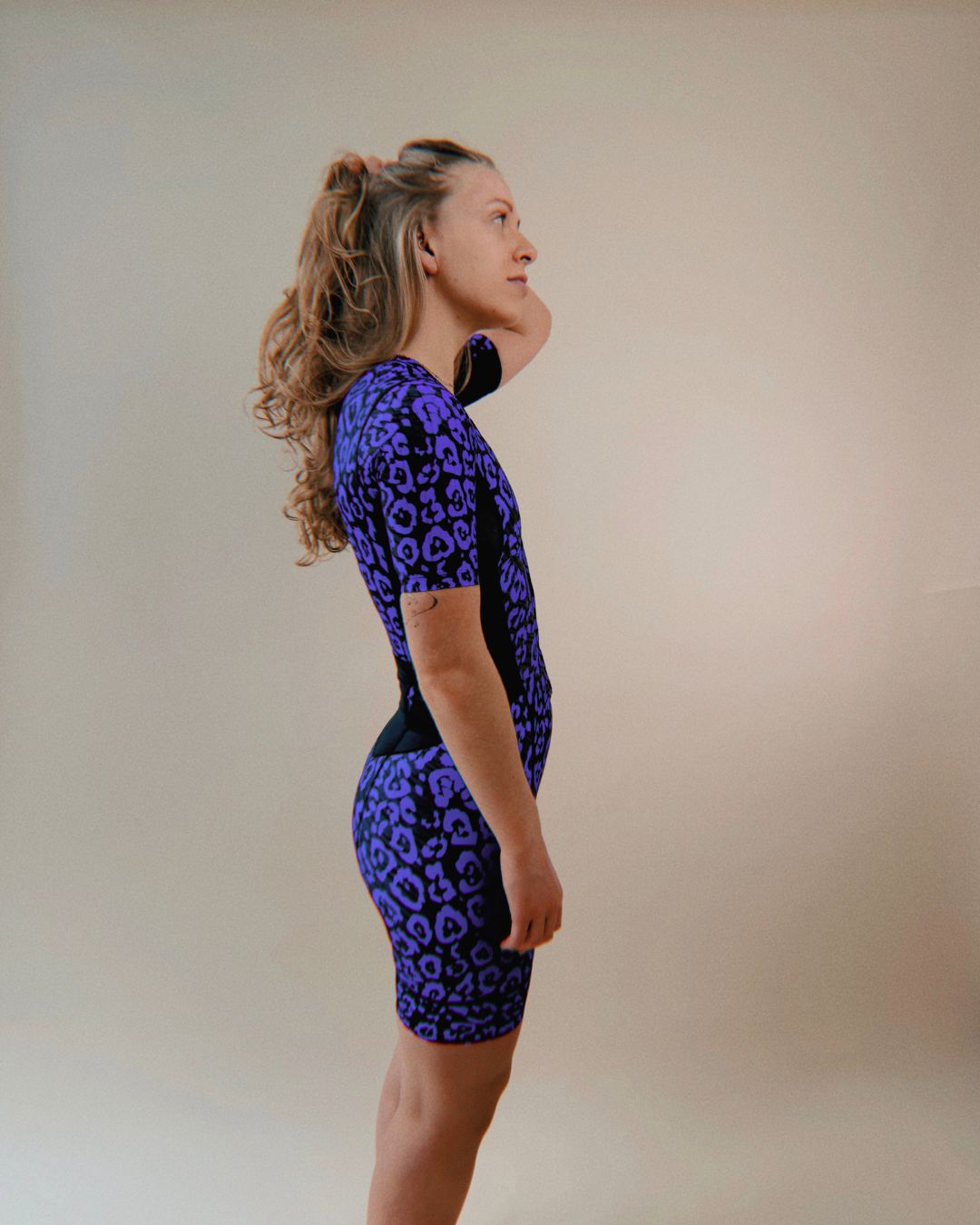 Performance Tri Suit - Iris Leopard