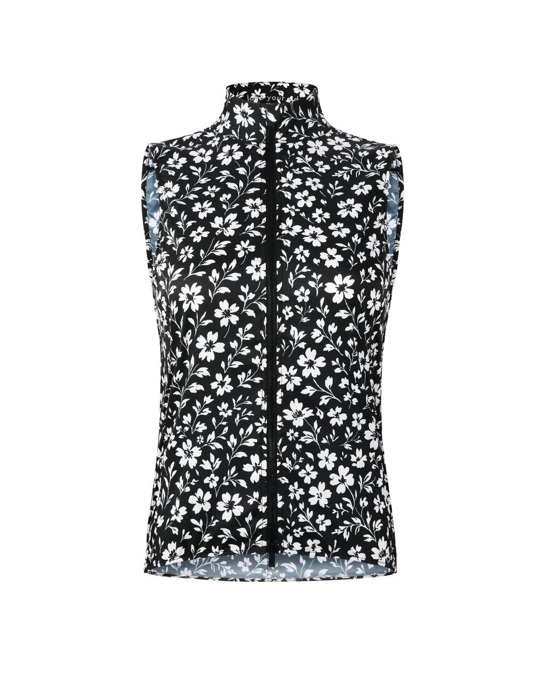 Stop The Wind Cycling Vest - Black Floral Maze