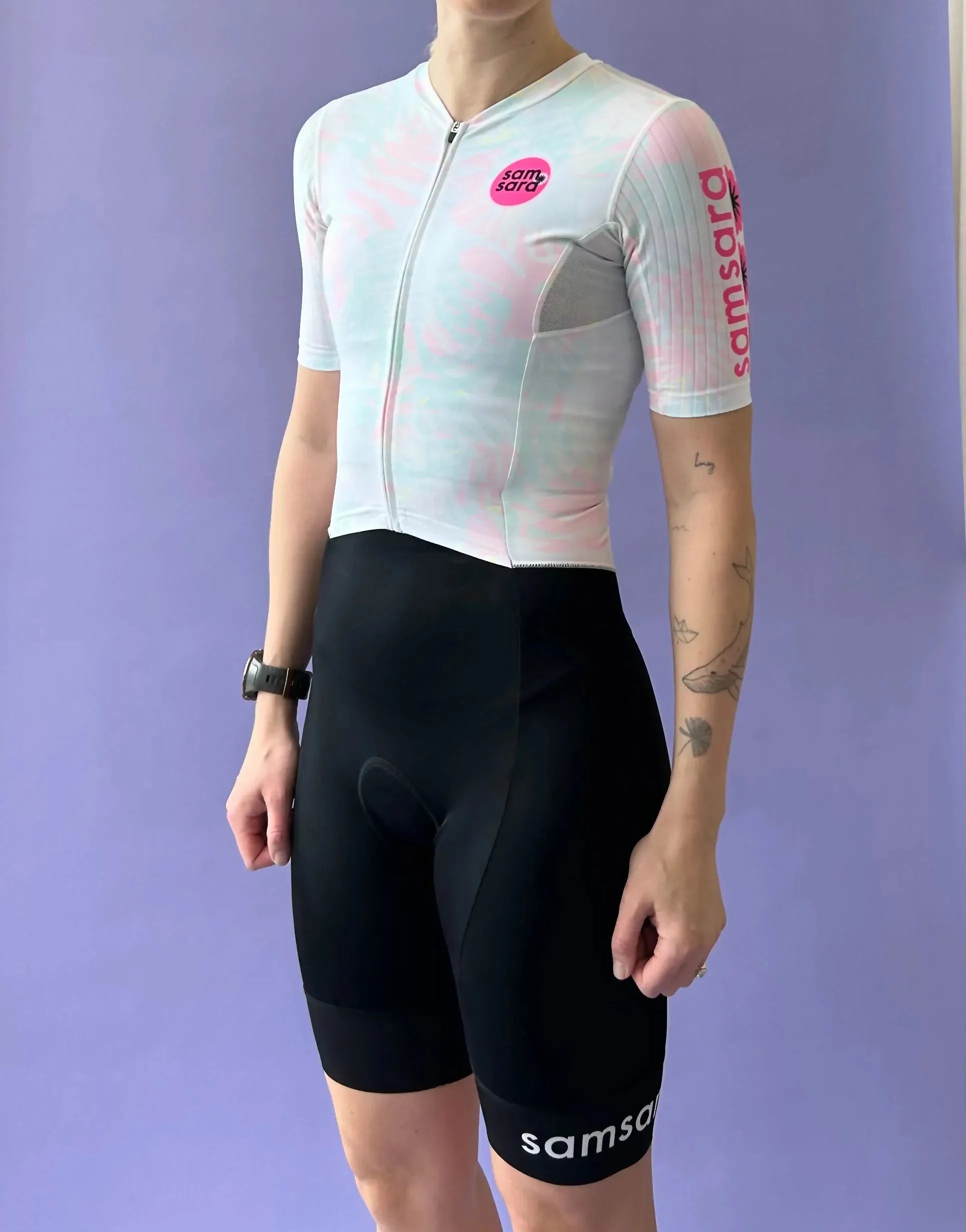 *Pre-order* Cruise Tri Suit - Champagne Palm, Tri Suit, Samsara Cycle, Cycling Apparel & Accessories