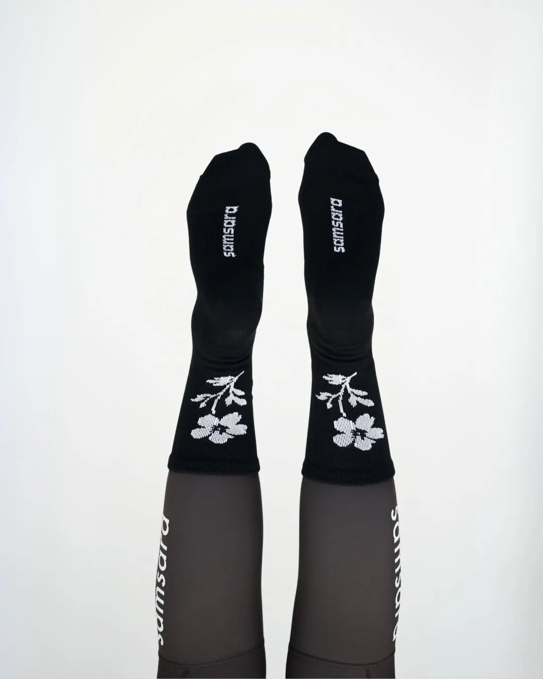 Merino_Wool_Cycling_Socks_-_Black_Floral1.webp