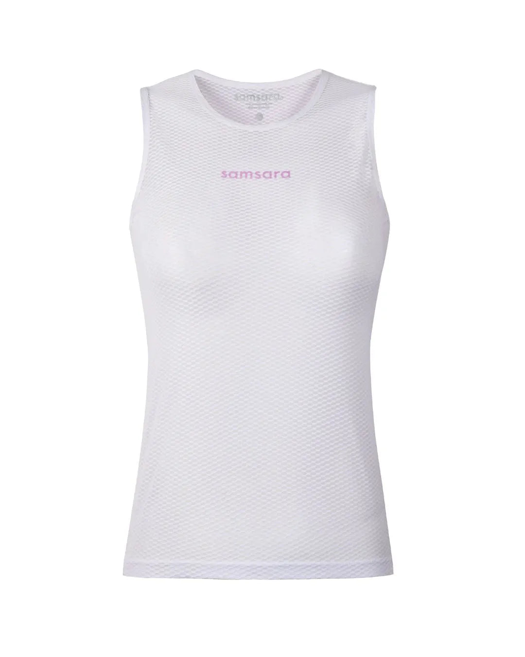 Sleeveless Base Layer - White, Base Layer, Samsara Cycle, Tank Tops