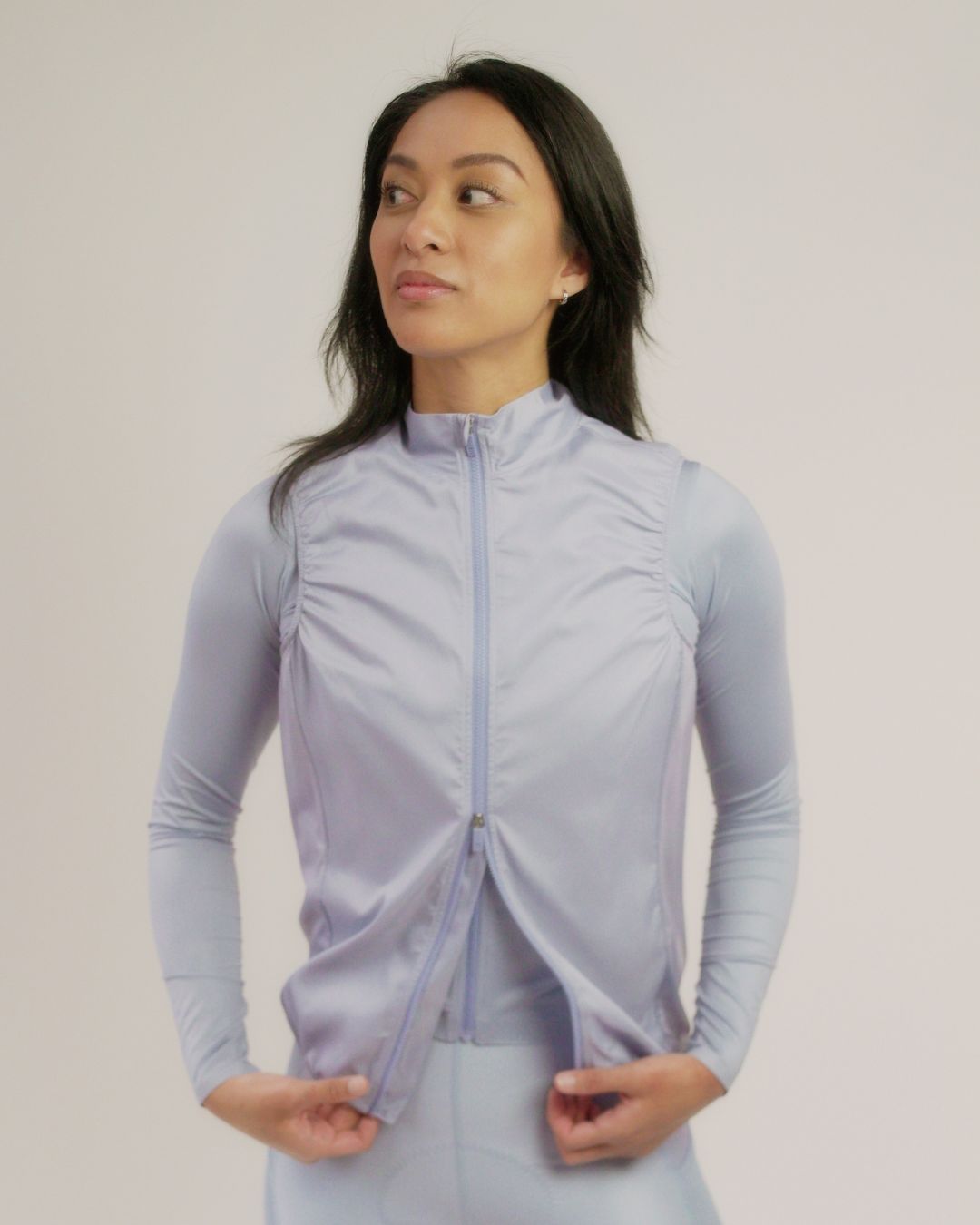 Stop The Wind Cycling Vest - Cloudberry