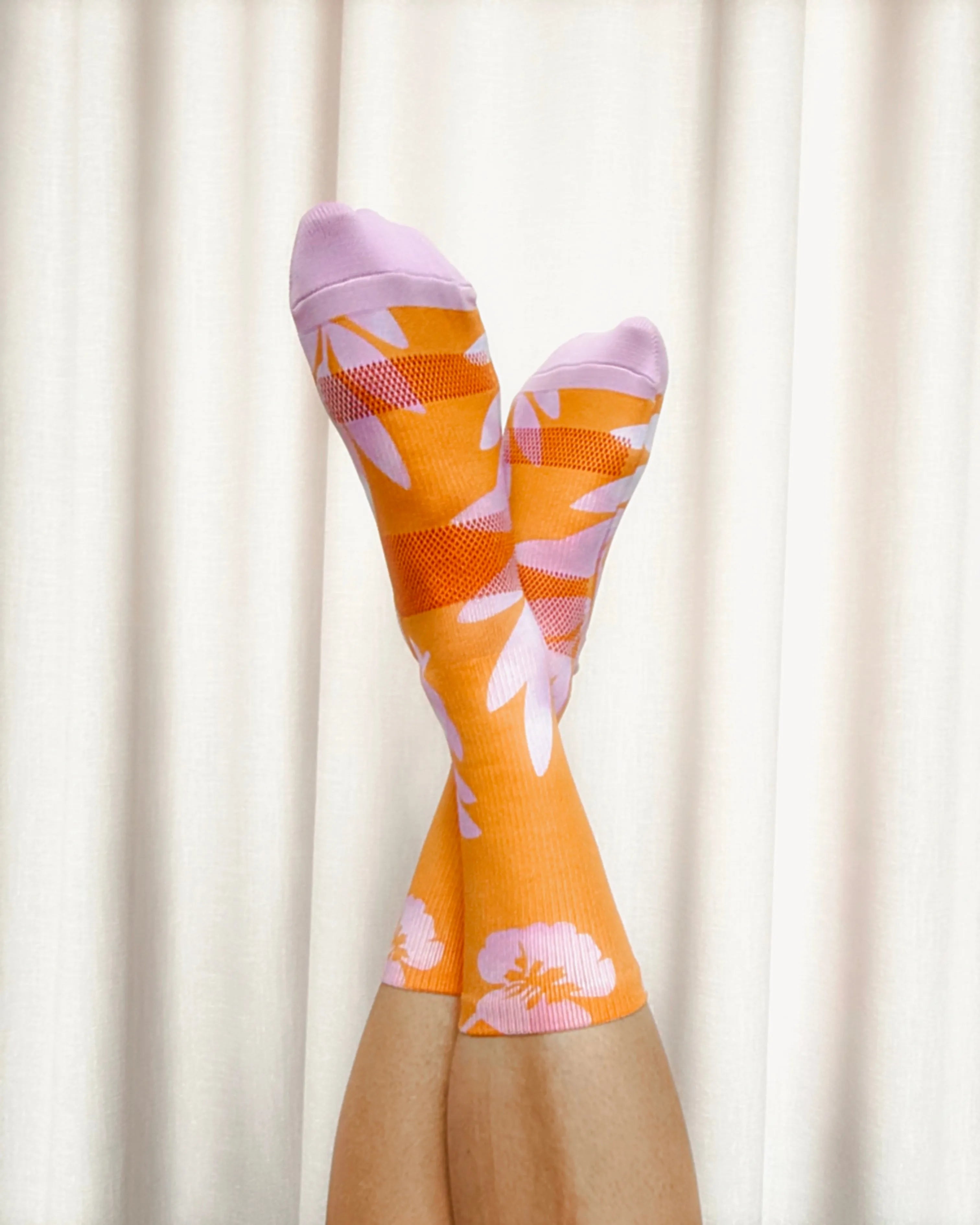 Performance Crew Socks - Citrus Bloom, Socks, Samsara Cycle, Socks