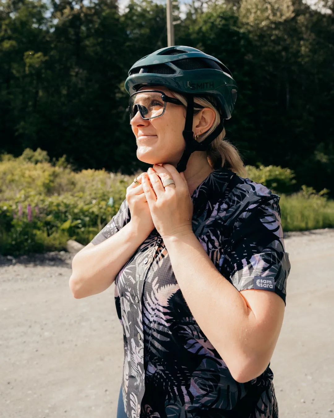 Getaway Shirt - Palm Party, Trail Jerseys, Samsara Cycle, Bicycle Jerseys