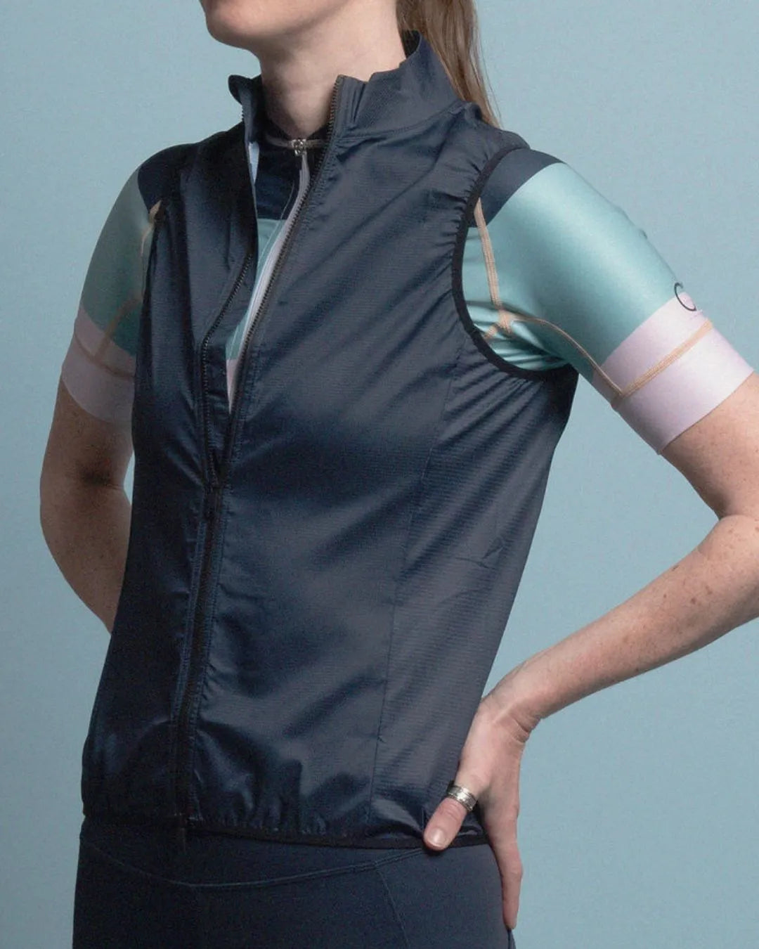 Stop The Wind Cycling Vest - Twilight Navy, Jackets & Vests, Samsara Cycle, Vests