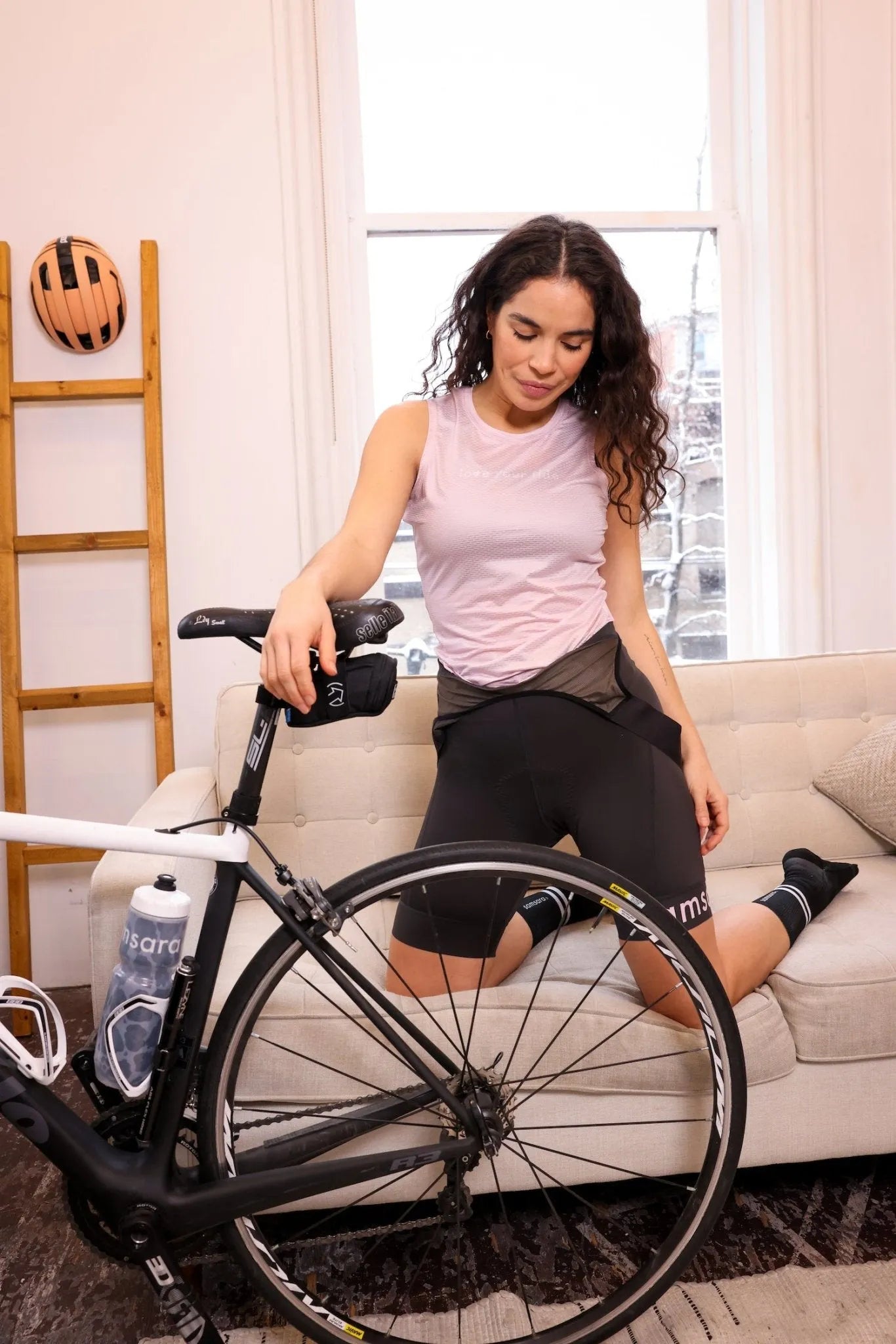 Sleeveless Base Layer - Blossom/Love Your Ride - Samsara Cycle-Base Layer