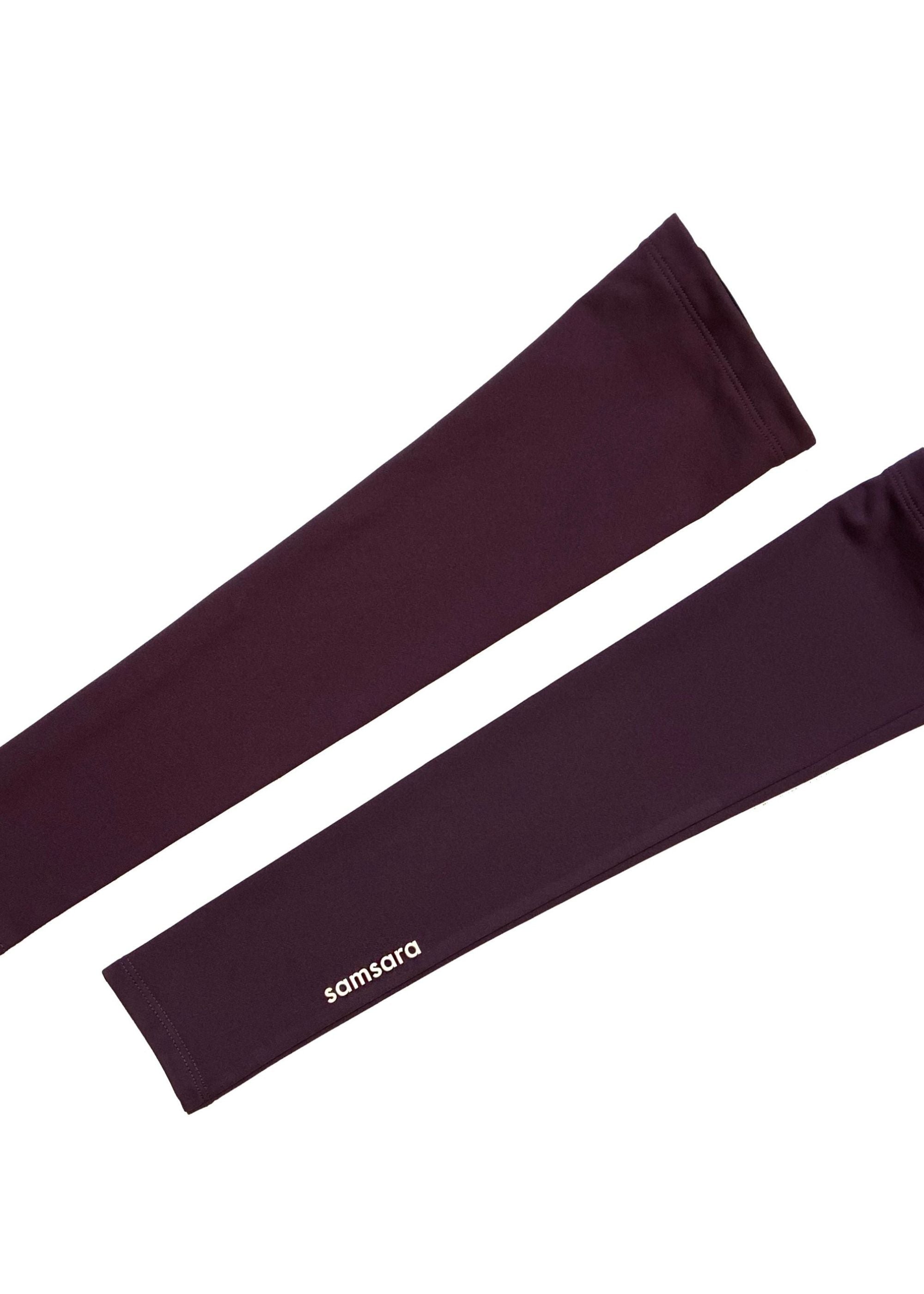 Women's Cycling Arm Warmers - Soft UV Protection Fabric, Plum