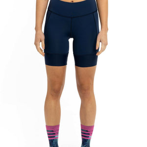 Women's Cycling Shorts - Low Profile Padding, Super Soft, Navy