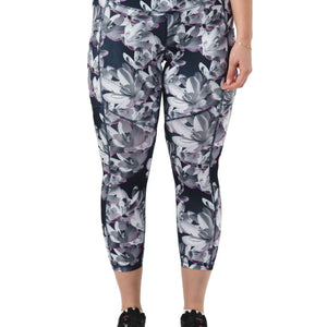 Padded Cycling Tights - Made for Women, Mesh Panels, Navy Floral