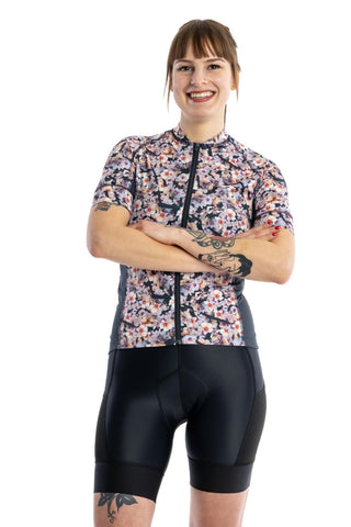 Women's Cycling Jersey - Breathable, Moisture Wicking, Micro Cherry