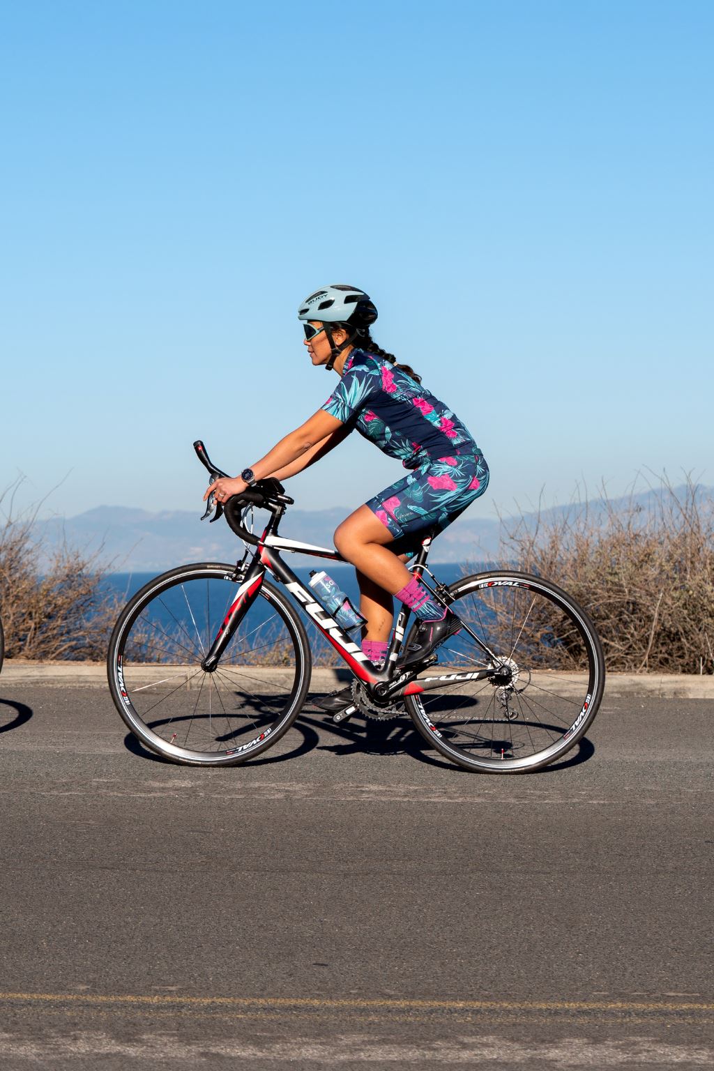 Women's Cycling Jersey - Breathable, Wicking, Tropical Navy