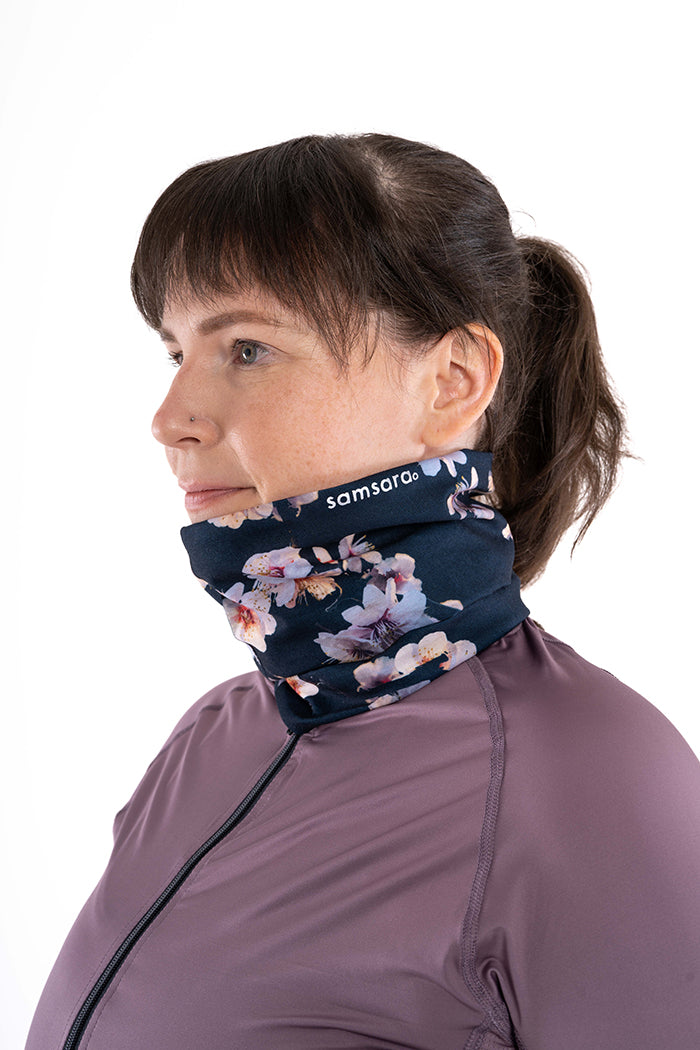 Women's Neck Warmer - Super Soft, Moisture Wicking, Cherry Blossom