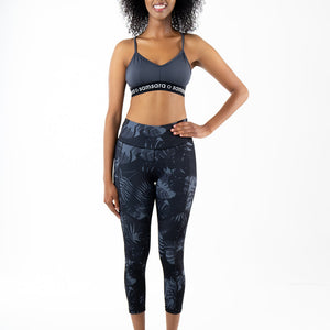 Padded Cycling Tights - Designed for Women, Black Palm