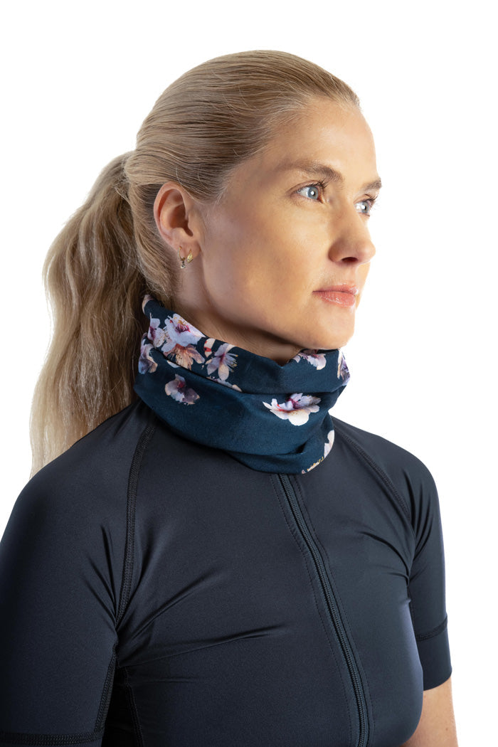 Women's Neck Warmer - Super Soft, Moisture Wicking, Cherry Blossom