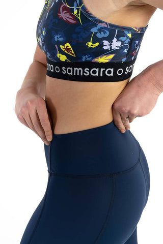 Padded Indoor Cycling Tights For Women - Super Soft, Navy