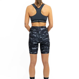 Women's Cycling Shorts - Low Profile Padding, Monochrome Camo