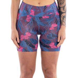 Women's Cycling Liner Shorts - Lightweight, Padded, Tropical Rose