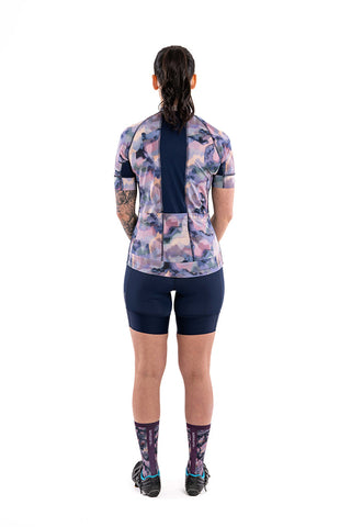 Women's Cycling Jersey - Breathable, Wicking, Watercolour Camo