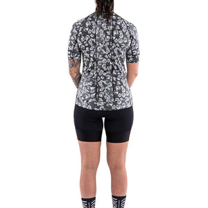 Women's Cycling Jersey - Breathable, Wicking, Water Leopard 