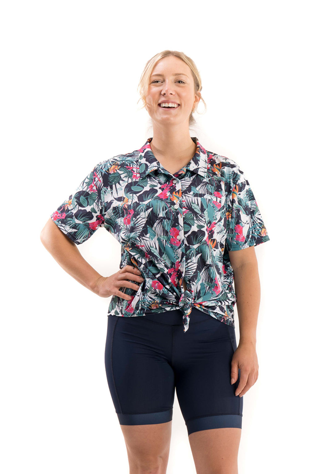 Cycling Shirt - High Performance, Loose Fitting, Tropical Chaos